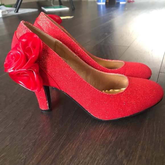 Custom-Made 3" Red Heels Shoes - Picture 5 of 10